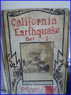 2 Antique San Francisco Earthquake Circus side show 1 Cent marqee tops mutoscope