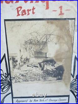 2 Antique San Francisco Earthquake Circus side show 1 Cent photographs posters