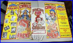 6 circus posters, vintage circus arena 1975, antique circus poster, circus poster