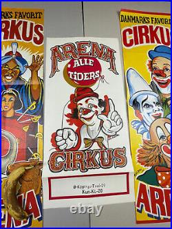 6 circus posters, vintage circus arena 1975, antique circus poster, circus poster