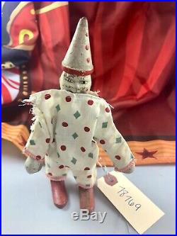 7.5 Antique American Composition Schoenhut Circus Clown Doll! Rare! 18169