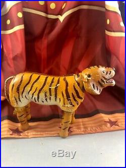 7 Antique American Composition Schoenhut Circus Large Tiger Doll! Rare! 18165
