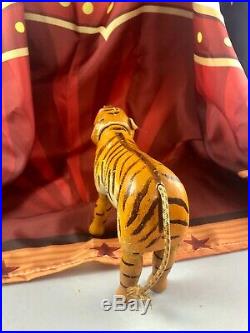 7 Antique American Composition Schoenhut Circus Large Tiger Doll! Rare! 18165