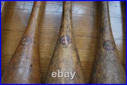 7 Antique Wooden Standard 1 lb. Juggling Pins Narragansett Machine Providence RI