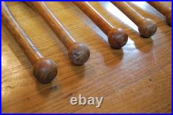 7 Antique Wooden Standard 1 lb. Juggling Pins Narragansett Machine Providence RI