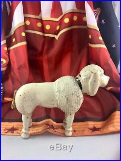 8 Antique American Composition Schoenhut Circus Large Poodle Doll! Rare! 18181
