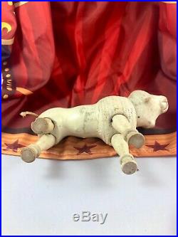 8 Antique American Composition Schoenhut Circus Large Poodle Doll! Rare! 18182