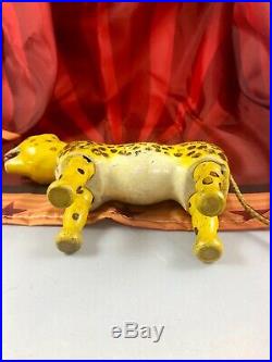 8 Antique American Composition Schoenhut Circus Leopard Doll! Rare! 18179