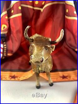9 Antique American Composition Schoenhut Circus Cow Doll! Rare! Adorable! 18210