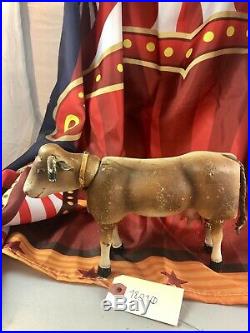 9 Antique American Composition Schoenhut Circus Cow Doll! Rare! Adorable! 18222