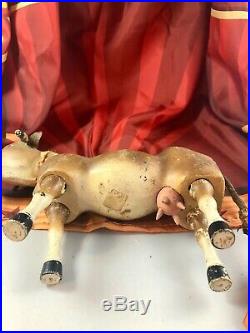 9 Antique American Composition Schoenhut Circus Cow Doll! Rare! Adorable! 18222