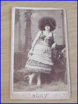 ANTIQUE 1800's CDV PhotoEISENMANN Studio NYCircus LADYSideshow BIG HAIR(G)