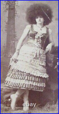 ANTIQUE 1800's CDV PhotoEISENMANN Studio NYCircus LADYSideshow BIG HAIR(G)