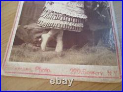 ANTIQUE 1800's CDV PhotoEISENMANN Studio NYCircus LADYSideshow BIG HAIR(G)