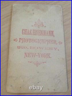 ANTIQUE 1800's CDV PhotoEISENMANN Studio NYCircus LADYSideshow BIG HAIR(G)