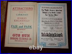 ANTIQUE 1920s GUS SUN BOOKING CATALOG CIRCUS ACTS FAIRS HIGH WIRE DANCING BEARS