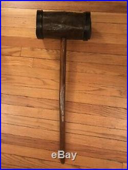 ANTIQUE 32 Carnival Circus STRONG MAN Wood/Steel HAMMER Mallet Midway DECOR