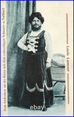 ANTIQUE German-French FANCY BEARDED LADY Circus FREAK PHOTO-CARD! Sideshow RARE