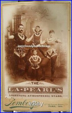 ANTIQUE JH LaPearl CIRCUS IL IN HARRY THE PEARL HOLLYWOOD CA CABINET CARD PHOTO