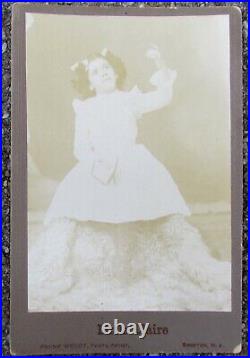 ANTIQUE PHOTO of LITTLE CLAIRE by FRANK WENDT CIRCUS SIDE-SHOW GIRL w DOG LEGS