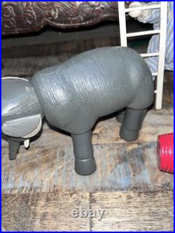 ANTIQUE SCHOENHUT HUMPTY DUMPTY CIRCUS CLOWNS (2) Donkey, Elephant, Ladders