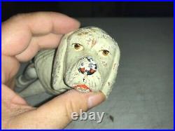 ANTIQUE SCHOENHUT WOOD Humpty Dumpty Circus VTG Painted EYES POODLE DOG TOY Rare