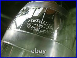 ANTIQUE SCOTCH WHISKY DISPENSER ETCHED GLASS T. WALLIS & Co HOLBORN CIRCUS c1910