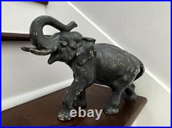 ANTIQUE VINTAGE 8 lb. CAST IRON CIRCUS ELEPHANT DOORSTOP