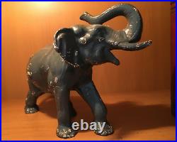 ANTIQUE VINTAGE 8 lb. HUBLEY CAST IRON CIRCUS ELEPHANT DOORSTOP