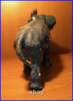 ANTIQUE VINTAGE 8 lb. HUBLEY CAST IRON CIRCUS ELEPHANT DOORSTOP