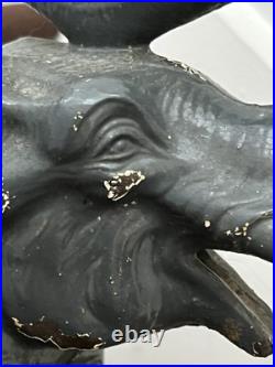 ANTIQUE VINTAGE 8 pound HUBLEY  CAST IRON CIRCUS ELEPHANT DOORSTOP