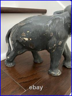 ANTIQUE VINTAGE 8 pound HUBLEY  CAST IRON CIRCUS ELEPHANT DOORSTOP
