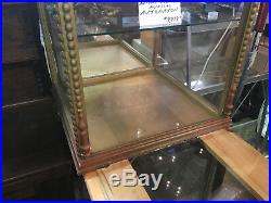 ANTIQUE c1920's CARNIVAL / CIRCUS DISPLAY CASE withWOOD MIRROR GLASS LIGHTED