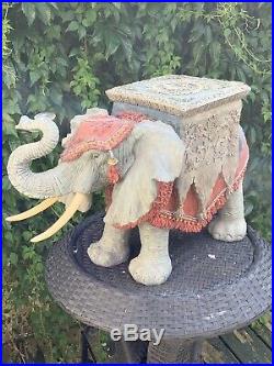 Amazing Vintage Indian Circus ELEPHANT JUMBO table Base stool Plant stand 2ft
