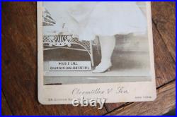 Antique 1800s Cabinet Card Photo Freak Show Circus Campion Fat Girl New York vtg