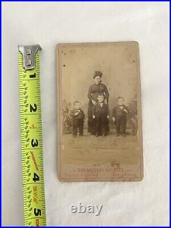 Antique 1800s Eisenmann 3 Midgets Dwarf Little People Circus Freak Cabinet Card