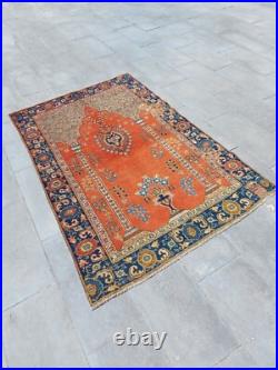 Antique 1850s Persssian Carpet Rug, Tebbbriz Collectible Rug Handmade Super Rug