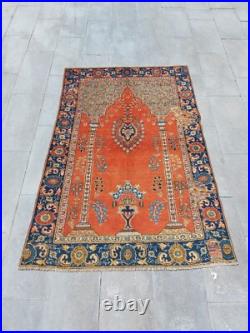 Antique 1850s Persssian Carpet Rug, Tebbbriz Collectible Rug Handmade Super Rug