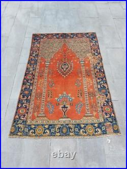 Antique 1850s Persssian Carpet Rug, Tebbbriz Collectible Rug Handmade Super Rug