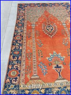 Antique 1850s Persssian Carpet Rug, Tebbbriz Collectible Rug Handmade Super Rug