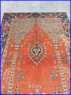 Antique 1850s Persssian Carpet Rug, Tebbbriz Collectible Rug Handmade Super Rug