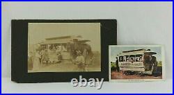 Antique 1880's Cabinet Photo From Circus Matching Cherryelyn Embossed Postcard