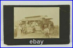 Antique 1880's Cabinet Photo From Circus Matching Cherryelyn Embossed Postcard