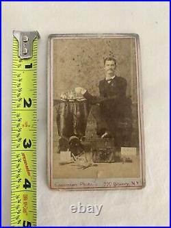 Antique 1880's Eisenmann Charles B Tripp Armless Circus Cabinet Card Signed