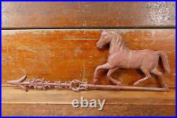 Antique 1890s/1900s Original Large Circus Horse Cast Iron Weathervane Arrow 30