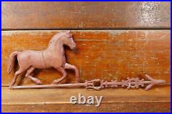 Antique 1890s/1900s Original Large Circus Horse Cast Iron Weathervane Arrow 30