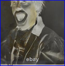 Antique 1900s Creepy Clown Glass Negative Plate 5 X 7 Circus Vaudeville