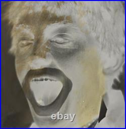 Antique 1900s Creepy Clown Glass Negative Plate 5 X 7 Circus Vaudeville