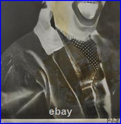Antique 1900s Creepy Clown Glass Negative Plate 5 X 7 Circus Vaudeville