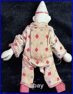 Antique 1903-1920 Schoenhut Circus Elephant, Clown, Barrel, Chair & Ladder